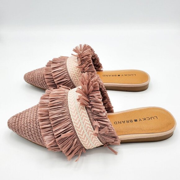 Lucky Brand Woven & Straw Mule Slides‎ - Picture 3 of 10